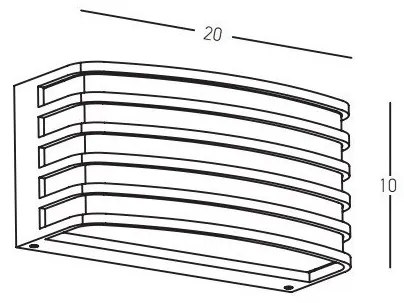 Απλίκα Φωτιστικό Τοίχου E27 20W IP54 Καφέ E275 Zambelis E275