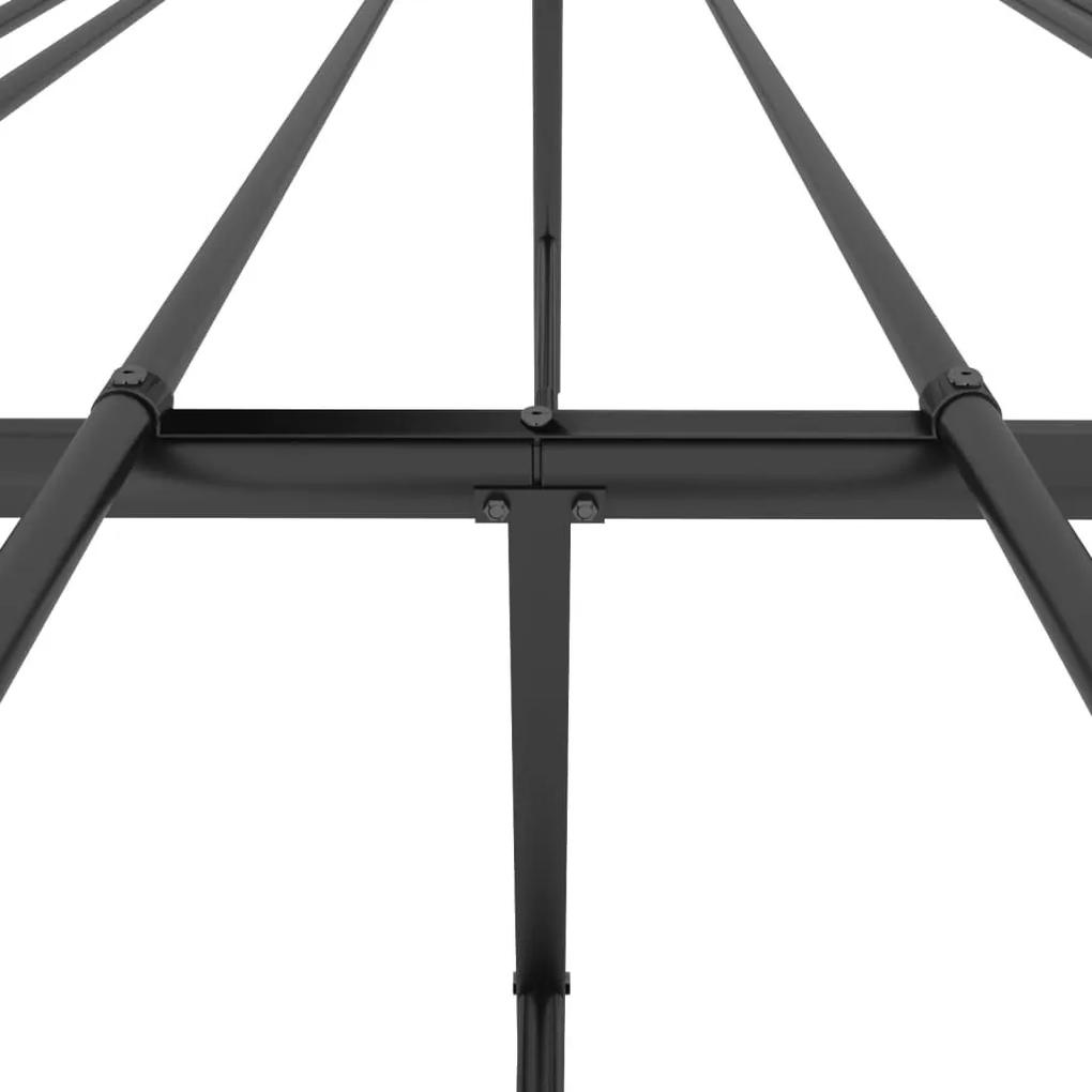 Πλαίσιο Κρεβατιού με Κεφαλάρι Μαύρο 183 x 213 εκ. Μεταλλικό - Μαύρο
