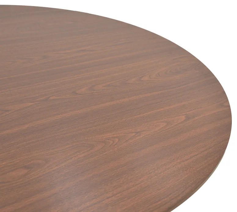 Τραπέζι Karulo pakoworld mdf σε καρυδί απόχρωση Φ120x76εκ