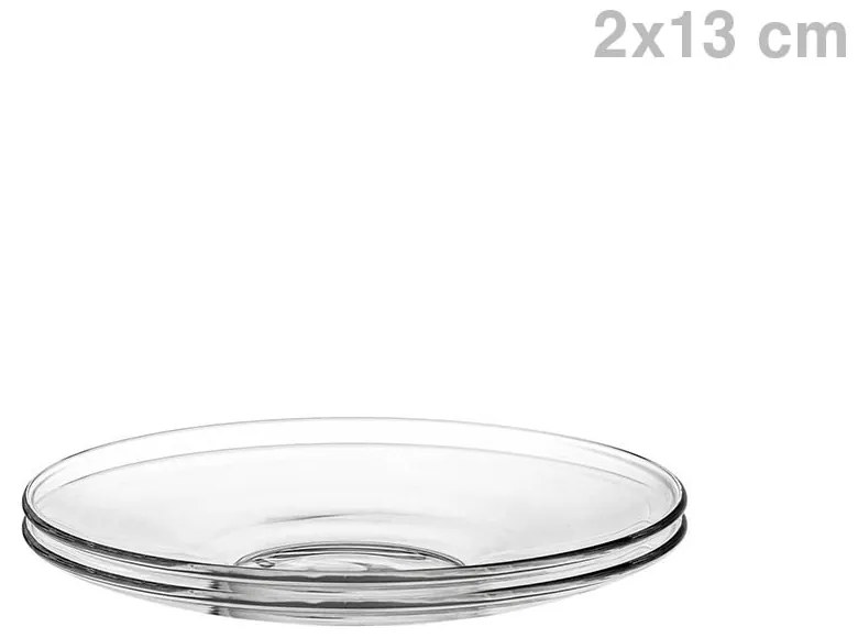 Luigi Ferrero Coffeina FR-8083 Πιατάκι Φλιτζανιού Γυάλινα 13cm 2τμχ