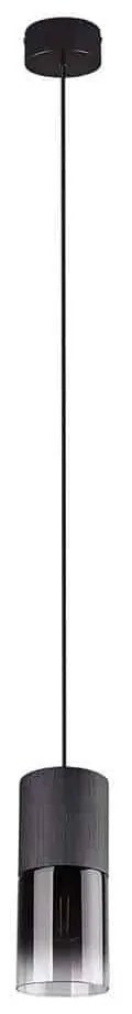 Φωτιστικό Οροφής Robin 310600132 Ø10x150cm Smoke-Black Trio Lighting Metal, Glass