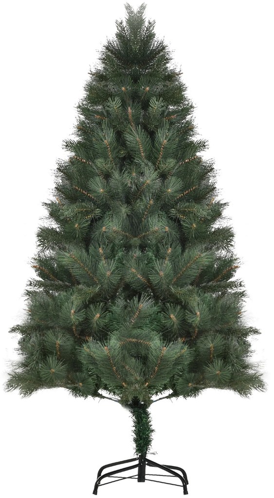 HOMCOM Χριστουγεννιάτικο Δέντρο Ø90 x 180 cm, τεχνητό έλατο, ρεαλιστικό φύλλωμα, Πράσινο