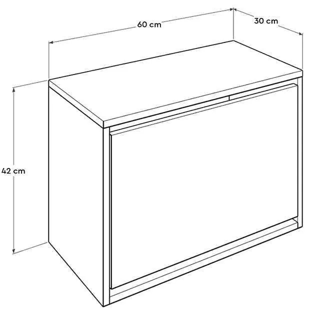 Παπουτσοθήκη Step Megapap 6 ζευγών σε χρώμα λευκό 60x30x42εκ.