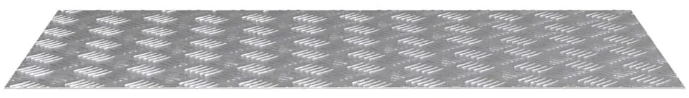 vidaXL Σκαλοπάτι Ορθογώνιος 4 pcs Ασημί 100 x 50 cm Αλουμίνιο