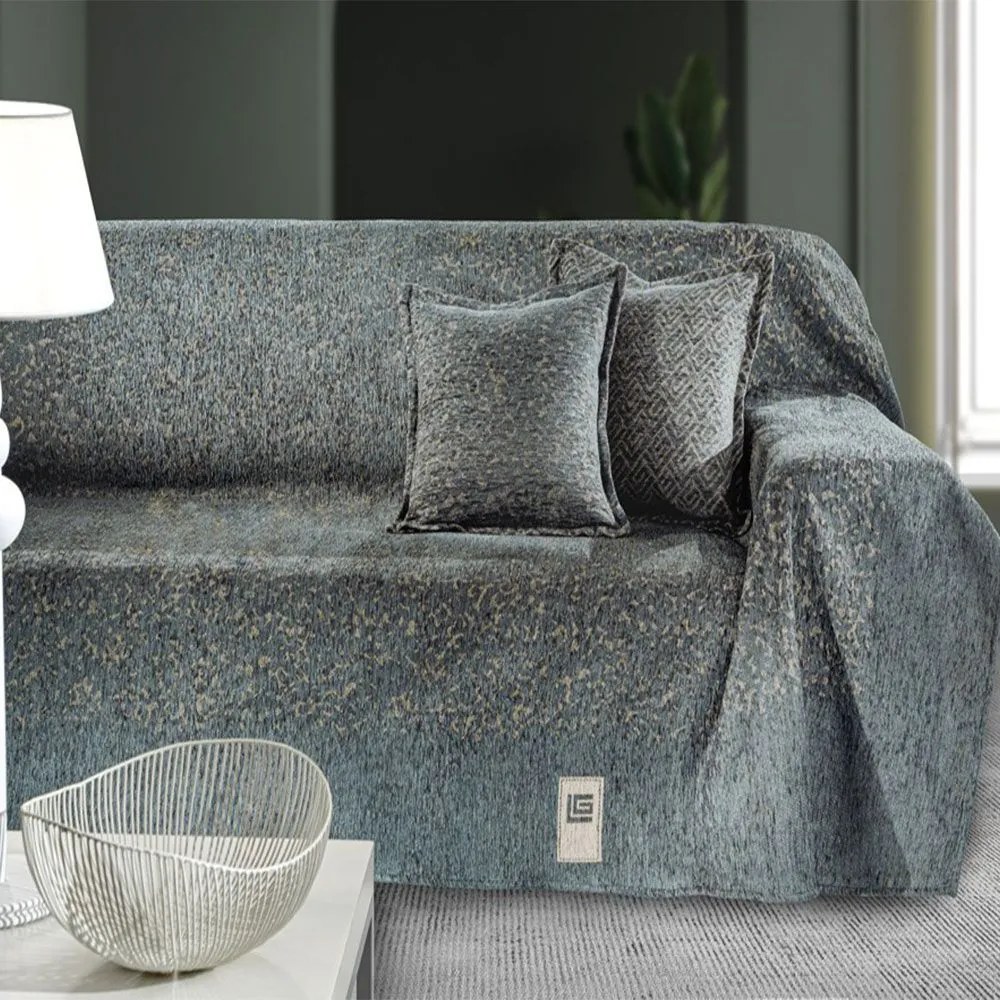 Ριχτάρι Matis Anthracite Guy Laroche Τετραθέσιο 180x350cm Ακρυλικό,Βαμβάκι, Polyester
