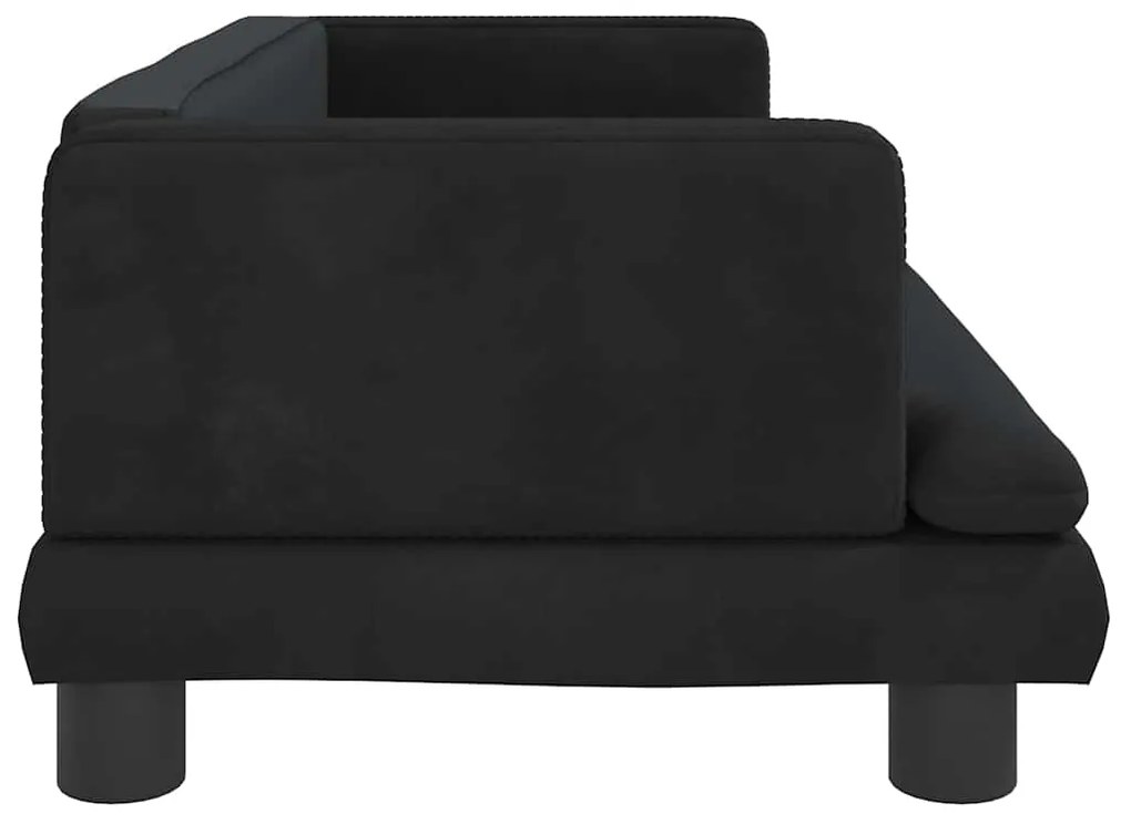 vidaXL Καναπές Παιδικός Μαύρο 80 x 45 x 30 εκ. από Βελούδο