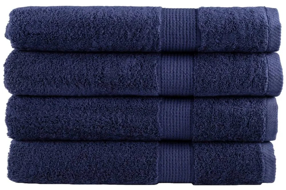 Πετσέτες Σάουνας Premium SOLUND 4 τεμ. Μπλε Σκούρο Μπλε 80x200 εκ. 600 γρ./μ²