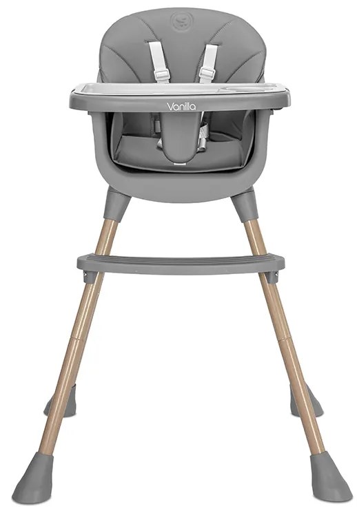Καρεκλάκι φαγητού Vanilla 3in1 Grey Leather 10100572506 Lorelli