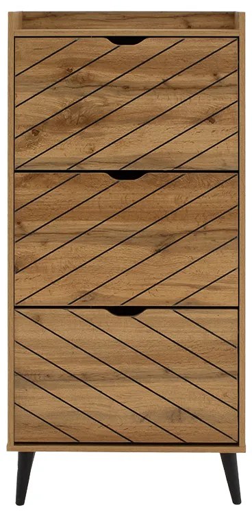 Παπουτσοθήκη Thelma pakoworld 9 ζεύγων sonoma 60x23.8x131.6εκ - 049-000068 - 049-000068