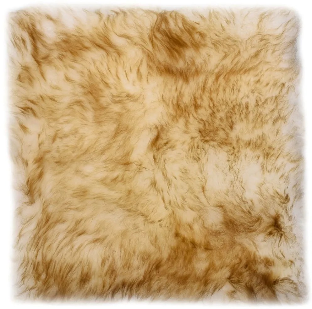 vidaXL Μαξιλάρια Καρέκλας 2 τεμ. Καφέ Μελανζέ 40x40 εκ. Δέρμα Προβάτου