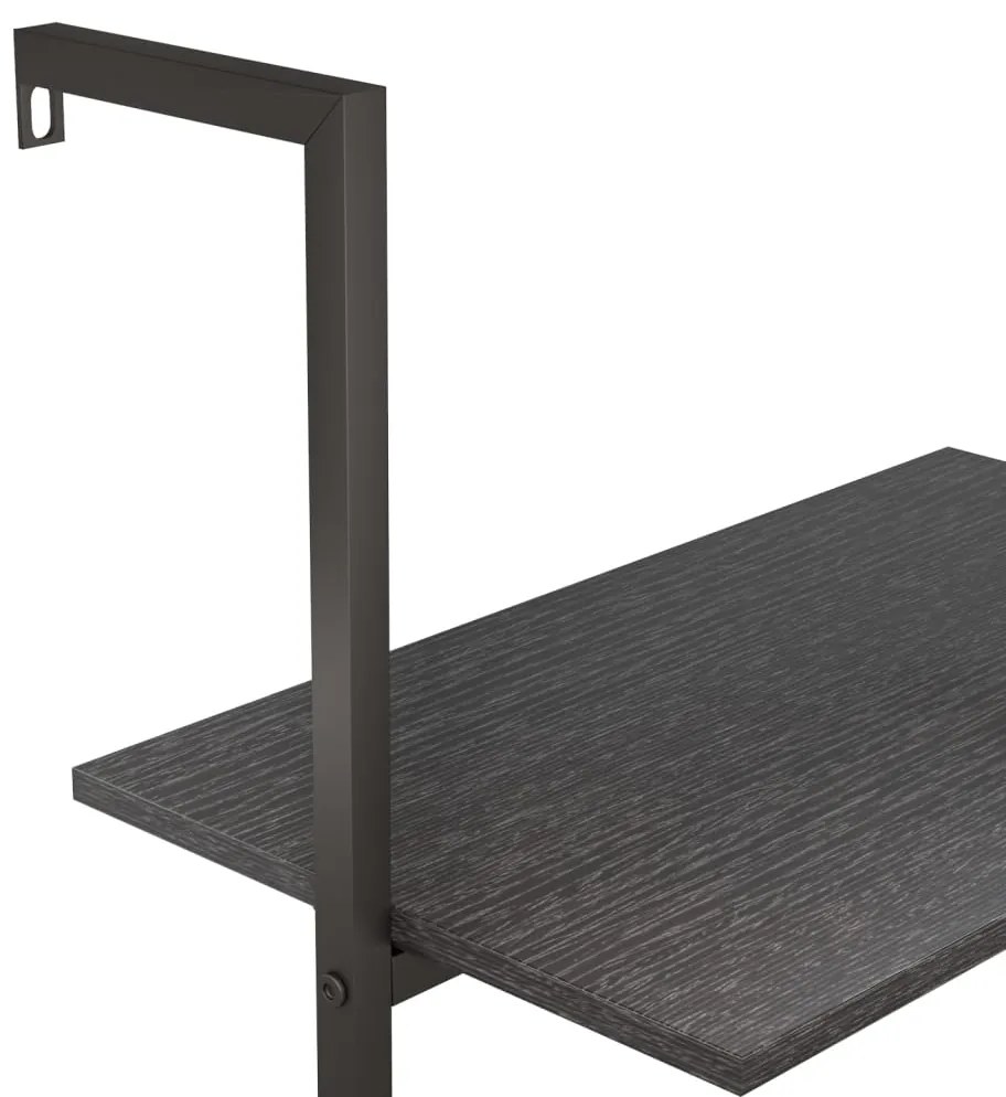 vidaXL Ραφιέρα Κεκλιμένη 4 Επιπέδων Μαύρη 64 x 35 x 152,5 εκ.