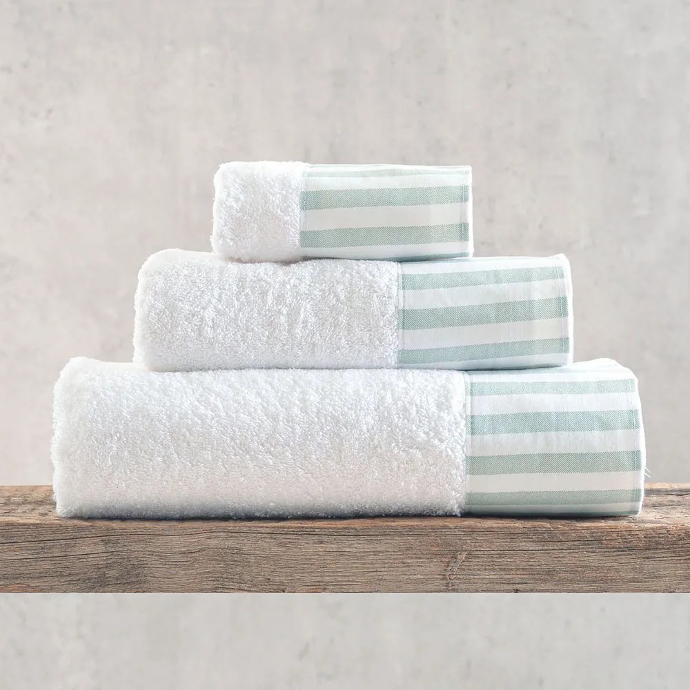 Πετσέτες Eloise Σε Κουτί (Σετ 3τμχ) Green Ρυθμός Towels Set 70x140cm 100% Πενιέ Βαμβάκι