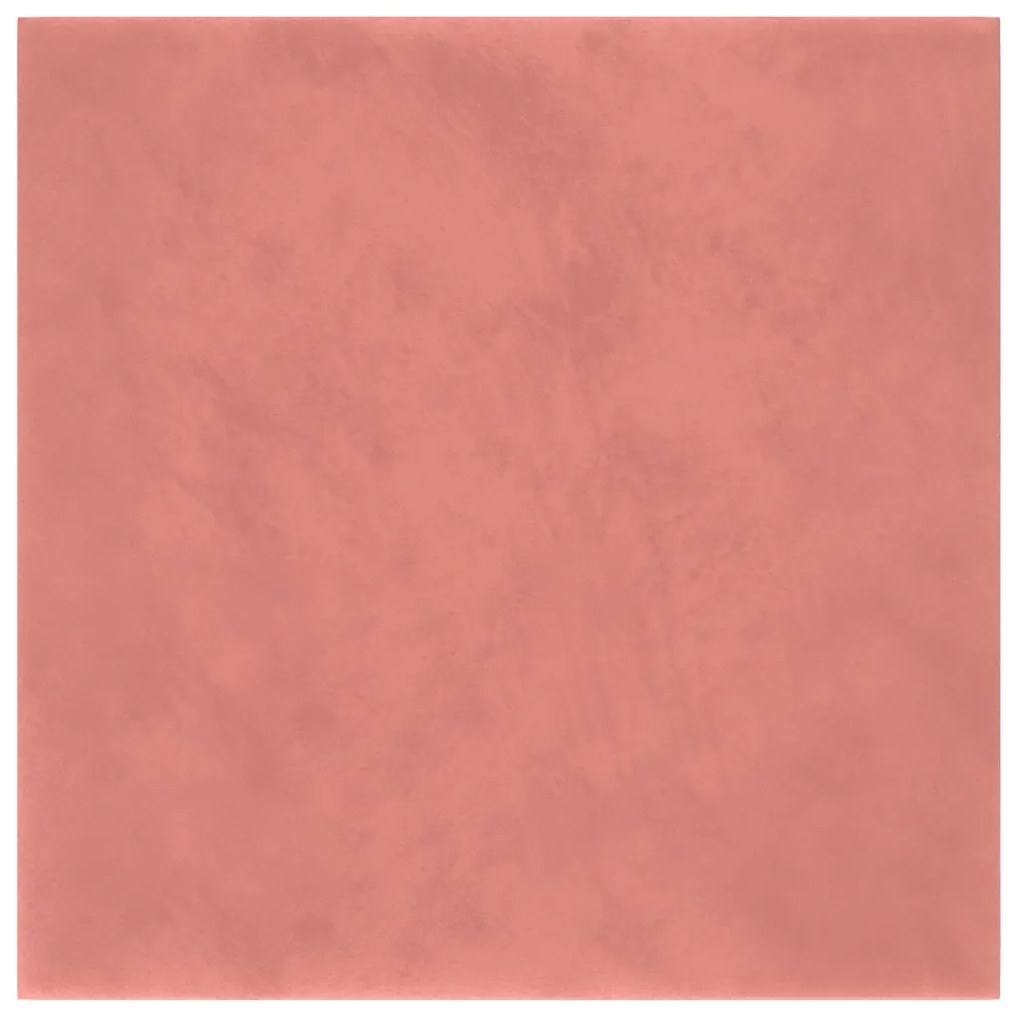 vidaXL Πάνελ Τοίχου 12 τεμ. Ροζ 30 x 30 εκ. 1,08 μ² Βελούδινα