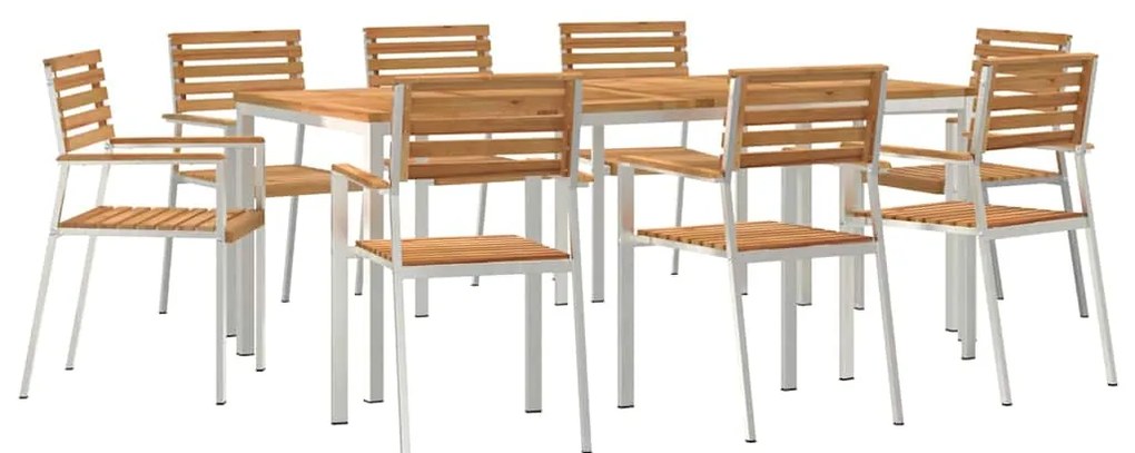 vidaXL Σέτ φαγητού για κήπο 9 pcs