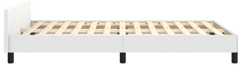 vidaXL Πλαίσιο Κρεβατιού με Κεφαλάρι Λευκό 120x200 εκ. Συνθετικό Δέρμα