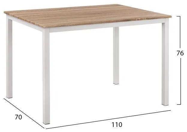 Σετ τραπεζαρίας 5 τμχ. C11002.01 με Τραπέζι Sonama 110x70x76εκ. &amp; Καρέκλες Vanessa