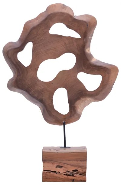 Intrahome Επιτραπέζιο διακοσμητικό Strab intrahome φυσικό ξύλο teak-μέταλλο 55x10x80εκ | SKU: INTRAPA-426111132