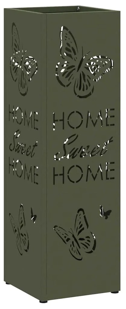 vidaXL Σχέδιο &amp; βάση αποθήκευσης Ελιά 15.5 x 15.5 x 49 εκ Μέταλλο