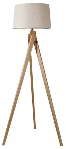 Φωτιστικό Δαπέδου Ξύλινο Tripod 01263 Beige GloboStar Ξύλο