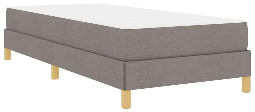 vidaXL Κρεβάτι με ελατήρια με στρώμα Taupe 90 x 200 cm ύφασμα