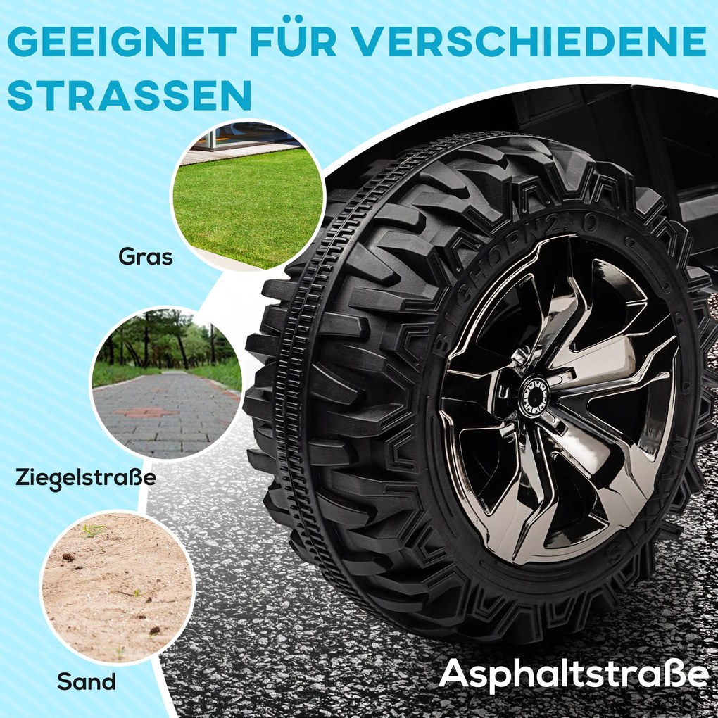 HOMCOM 12V Όχημα για παιδιά με λειτουργία εμπρός, όπισθεν, MP3 player, προβολείς, 3-8 km/h, 3-5 ετών, Πορτοκαλί