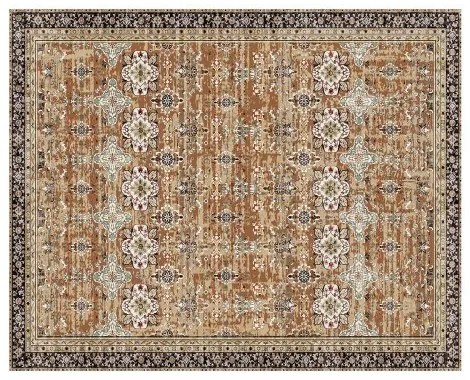 VEVOR Large Area Rug 8 x 10 ft Anti-Skid Indoor Floor Mat Vintage Brown Green