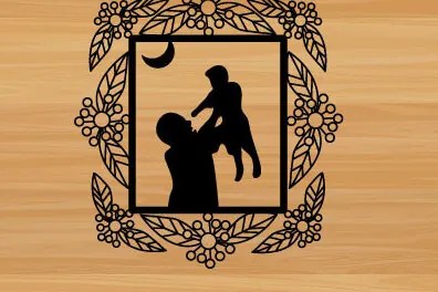 Intra απο ξύλο plywood 3mm-4mm πάχος - Μεταλλική διακόσμηση τοίχου με λέιζερ για την ημέρα του πατέρα Δίασταση 40x50 cm INTRAFABR-72833947