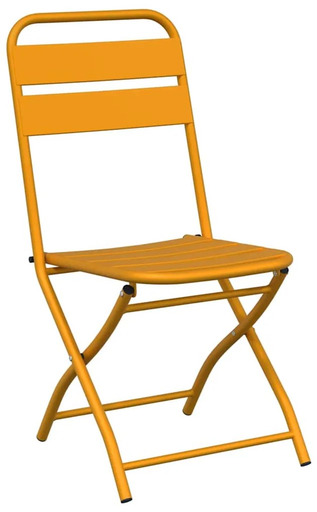 vidaXL Πτυσσόμενη Καρέκλα Κήπου 2 pcs Μουσταρδί 55 x 56.5 x 91εκ