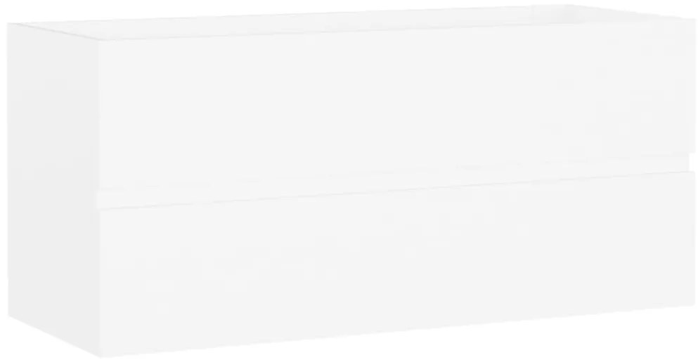vidaXL Ντουλάπι Νιπτήρα Λευκό 100 x 38,5 x 45 εκ. από Επεξ. Ξύλο
