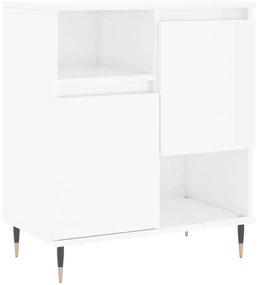 vidaXL Ντουλάπι Γυαλιστερό Λευκό 60x35x70 εκ. από Επεξεργασμένο Ξύλο
