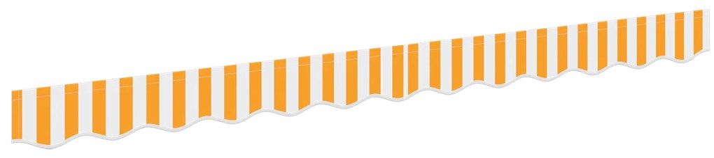 vidaXL Τέντα Βαλάνς Για Σκελετό 2.5μ Κίτρινο και Λευκό 2.3x0.2 μ.