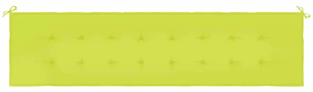 vidaXL Μαξιλάρι Πάγκου Κήπου Αν. Πράσινο 200x50x4 εκ. Ύφασμα Oxford