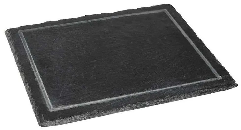Πλατώ Σερβιρίσματος Από Πέτρα FAV109 32x27cm Black Espiel Rock