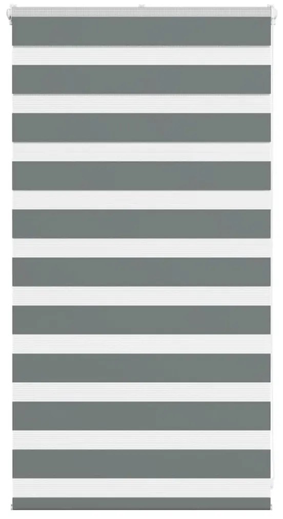 vidaXL Ζέβρα τυφλή Σκούρο Γκρι Πλάτος υφάσματος 70,9 εκ. Πολυεστέρας