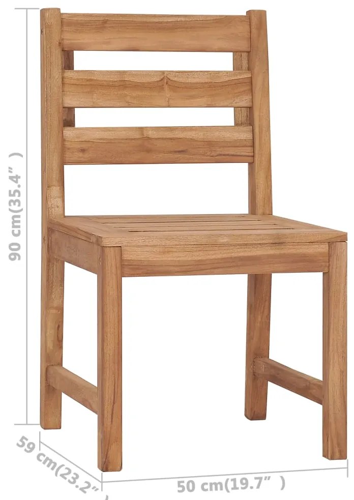 vidaXL Καρέκλες Κήπου 2 τεμ. από Μασίφ Ξύλο Teak