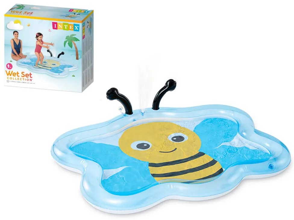 Φουσκωτή πισίνα Bumble Bee Spray Intex παιδική, χωρητικότητας 59lt, 127x102x28cm