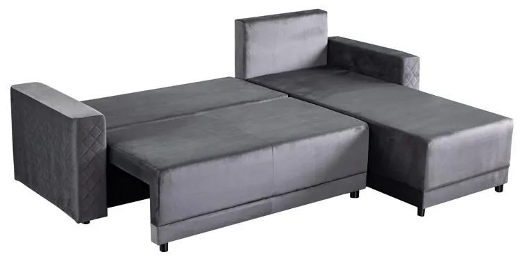 Γωνιακός Καναπές - Κρεβάτι LOTOS Γκρί 237x168x80εκ. 237x168x80 εκ.