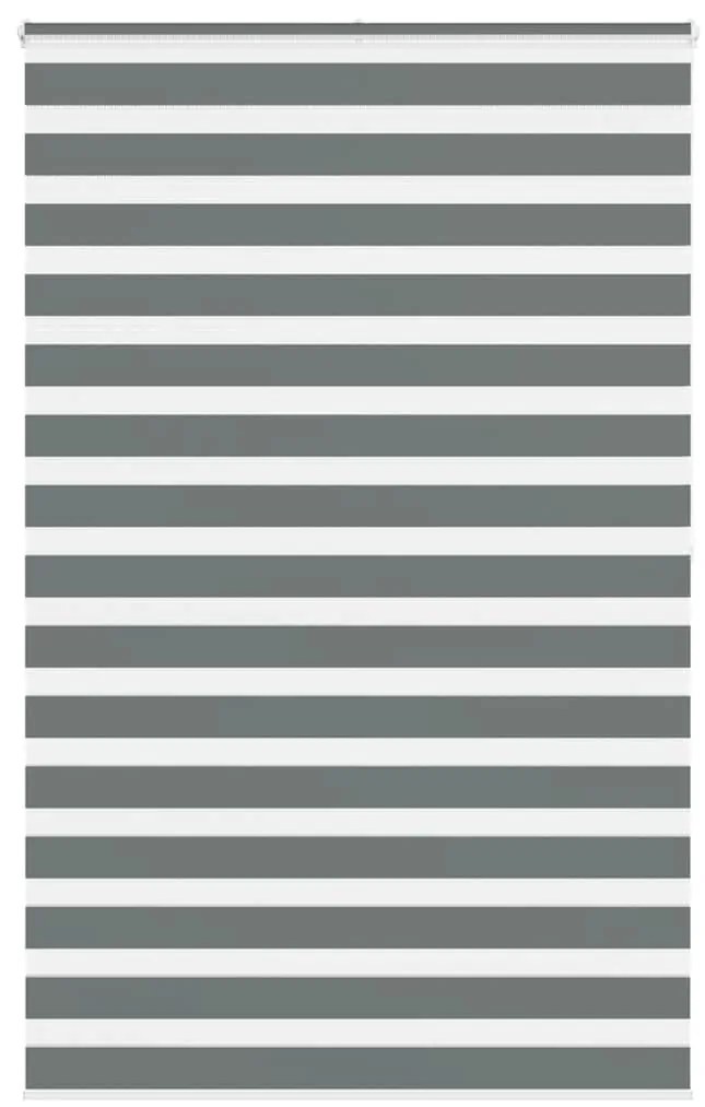 vidaXL Ζέβρα τυφλή Σκούρο Γκρι Πλάτος υφάσματος 140,9 εκ. Πολυεστέρας