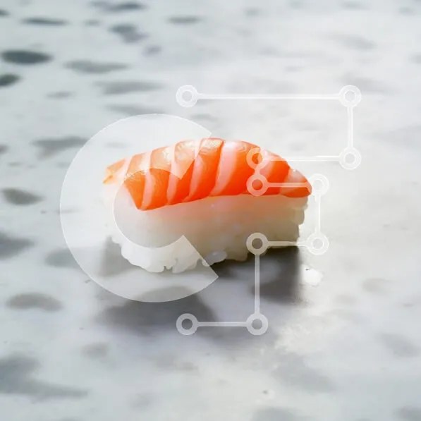 Intra Συλλεκτικό Ξύλινο Παζλ Plywood  4mm - Single Piece of Salmon Nigiri Sushi Σε Ξύλινο Κουτί - Διαστάσεις: 10x10 cm – 25 κομμάτια