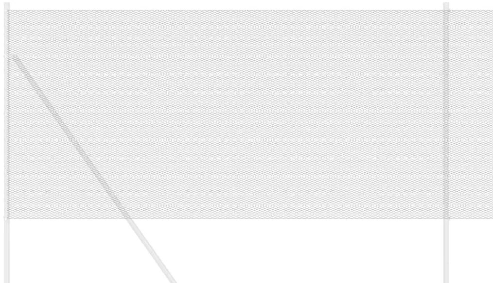 vidaXL Εξαγωνικός φράχτης Γκρι 1.2 x 10 m Ατσάλι