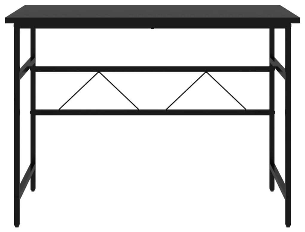 vidaXL Γραφείο Υπολογιστή Μαύρο 105 x 55 x 72 εκ. από MDF και Μέταλλο