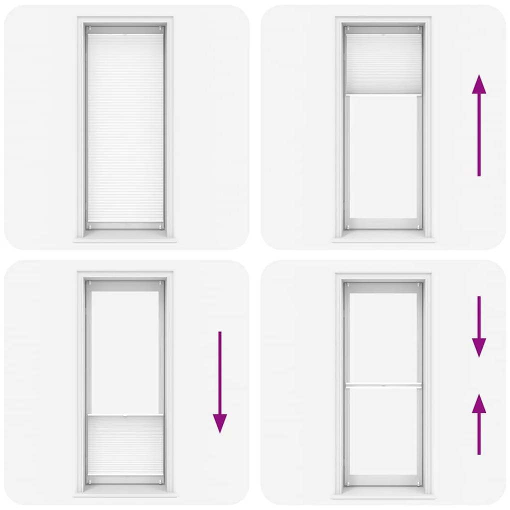 Πλισέ στόρι σκίασης 80x200cm Λευκό