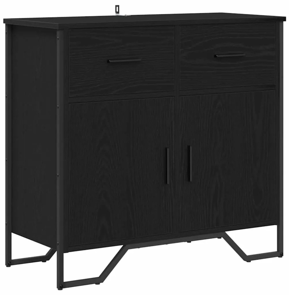 vidaXL Πλαϊνό γραφείο με συρτάρι Μαύρη δρυς 79.5 x 35.5 x 74.5 εκ