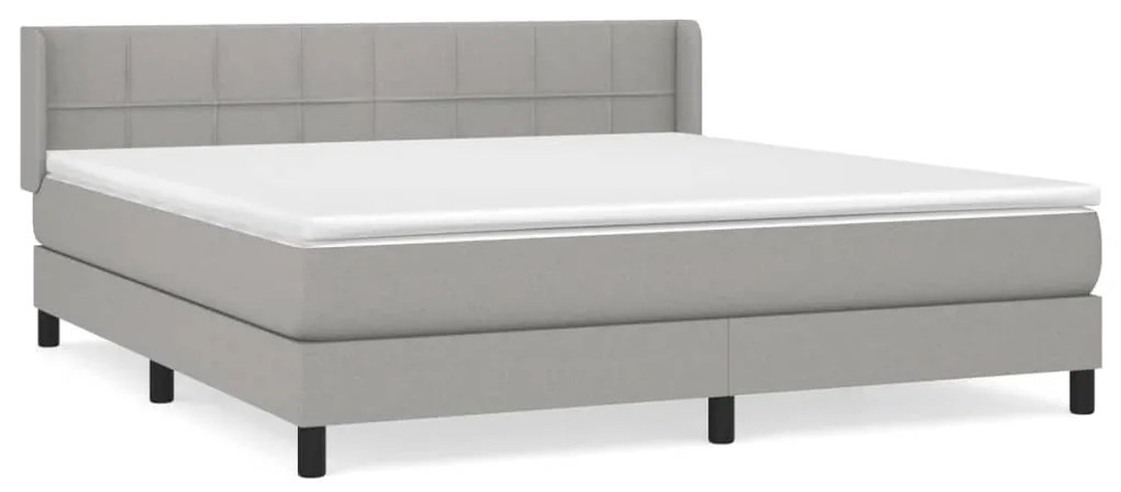 ΚΡΕΒΑΤΙ BOXSPRING ΜΕ ΣΤΡΩΜΑ ΑΝΟΙΧΤΟ ΓΚΡΙ 180X200 ΕΚ. ΥΦΑΣΜΑΤΙΝΟ 3129729