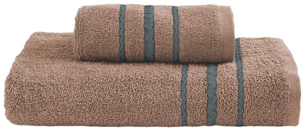 Πετσέτες Μπάνιου (Σετ 3τμχ) Palamaiki Sina Brown 450gsm