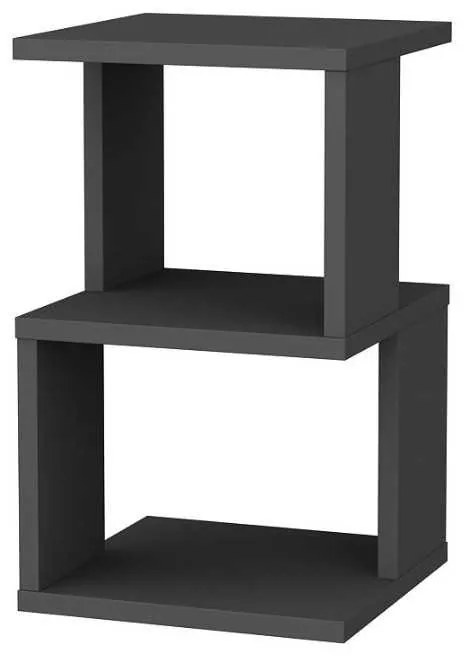 Κομοδίνο Carter Megapap χρώμα ανθρακί 29,6x29,6x49,4εκ.