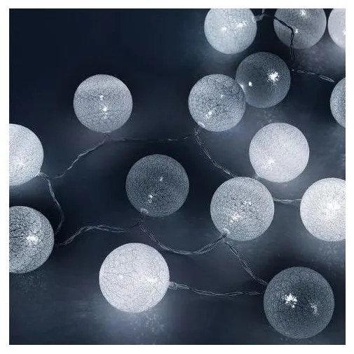 Λαμπάκια Σειρά 20 LED Πολύχρωμο 2,85m Cotton Balls Glamour 27-00437 Panagoulas 27-00437 Πολύχρωμο