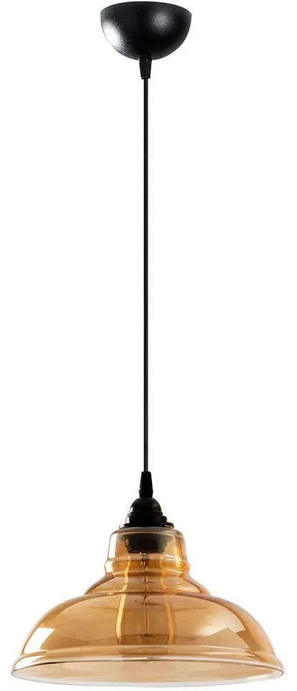 Φωτιστικό Οροφής Dilberay 521SHN3234 28x28x112cm 1xE27 40W Black-Amber Opviq