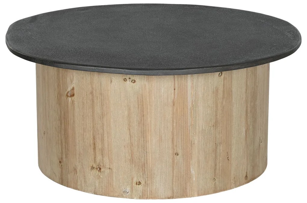 Τραπεζάκι Καφέ Home ESPRIT Φυσικό Σκούρο καφέ Έλατο 90 x 90 x 40 cm