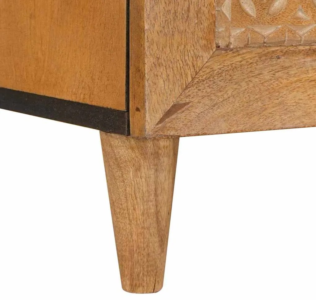 vidaXL Κομοδίνο Ανοιχτό καφέ 50 x 33 x 60 εκ Μασίφ ξύλο μάνγκο